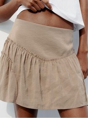 ZARA Beige Women's Mini Skort